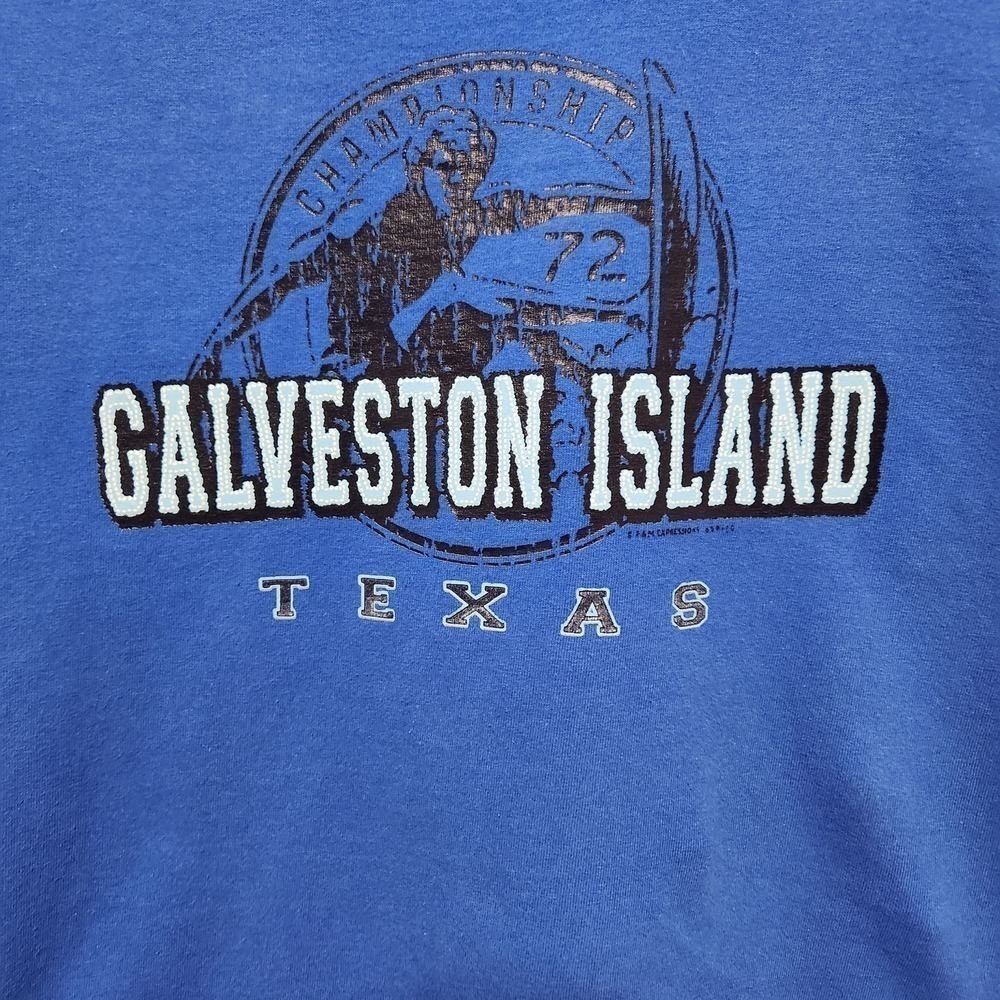 Gildan
Galveston Island
Texas
Graphic Tee
Royal Blue Black Size Small - Picture 3 of 4